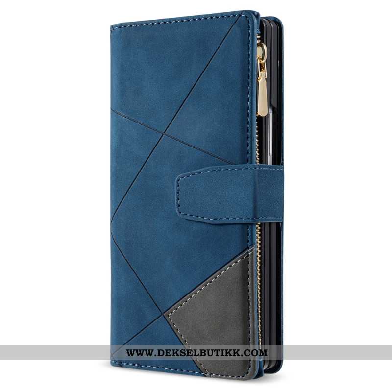 Folio Deksel Samsung Galaxy Z Fold 7 Tofarget Lommebok Beskyttelse Deksel