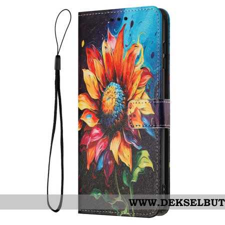 Folio Deksel Sony Xperia 1 Vii Solsikkemønster Beskyttelse Deksel