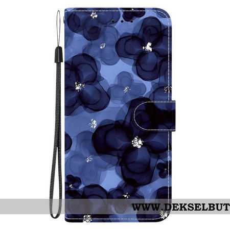 Folio Deksel Sony Xperia 10 Vii Blått Blomstermønster Beskyttelse Deksel