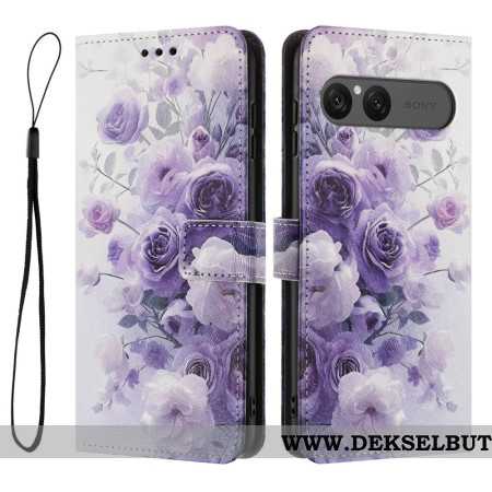 Folio Deksel Sony Xperia 10 Vii Lilla Roser