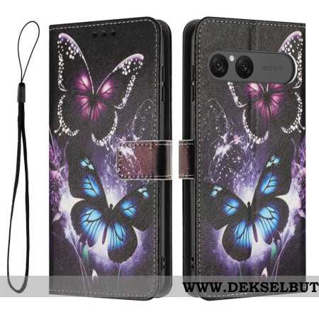 Folio Deksel Sony Xperia 10 Vii To Sommerfugler