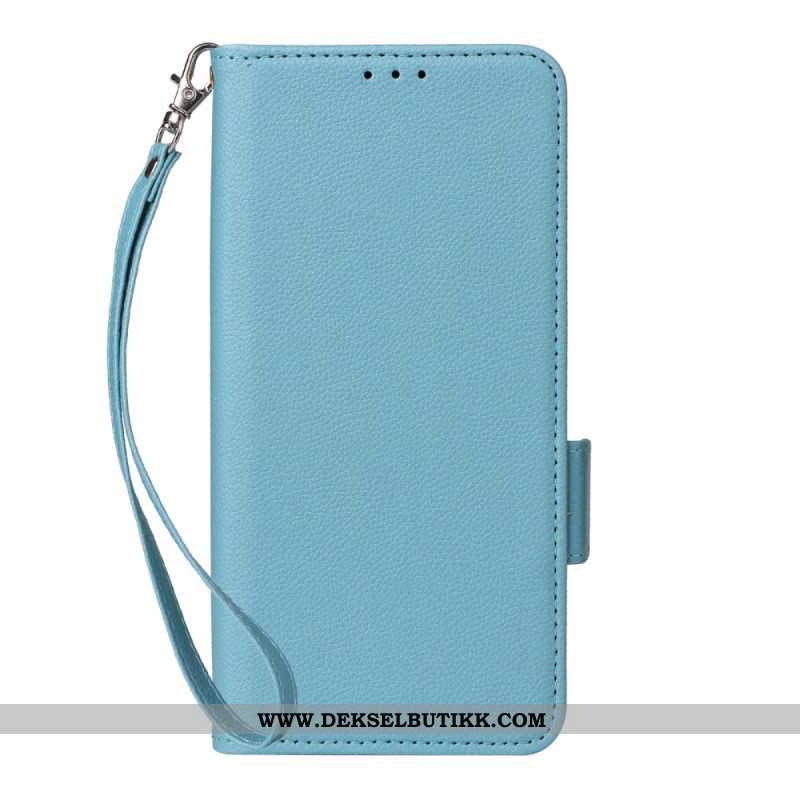 Folio Deksel Til Huawei Nova 13 Pro Litchi Kunstskinnstropp