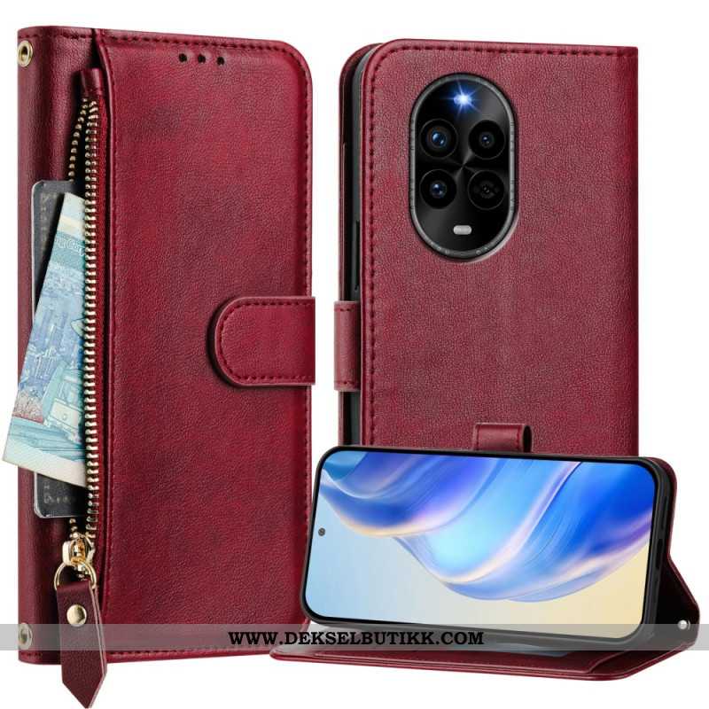 Folio Deksel Til Huawei Nova 13 Pro Lommebok Med Glidelås