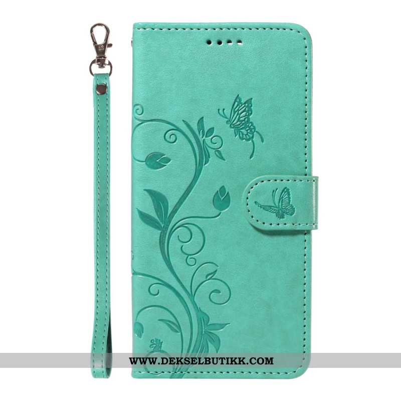 Folio Deksel Til Oneplus 13r Blomstermønstret Rem