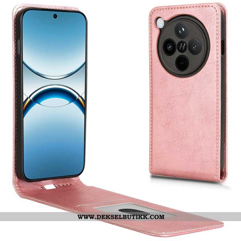 Folio Deksel Til Oppo Find X8 Pro Vertikal Vendbar Imitert Skinn