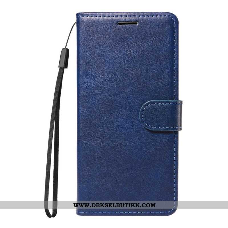 Folio Deksel Til Oppo Reno 13f 4g / 5g / 13 Fs 5g Ensfarget Kunstskinn