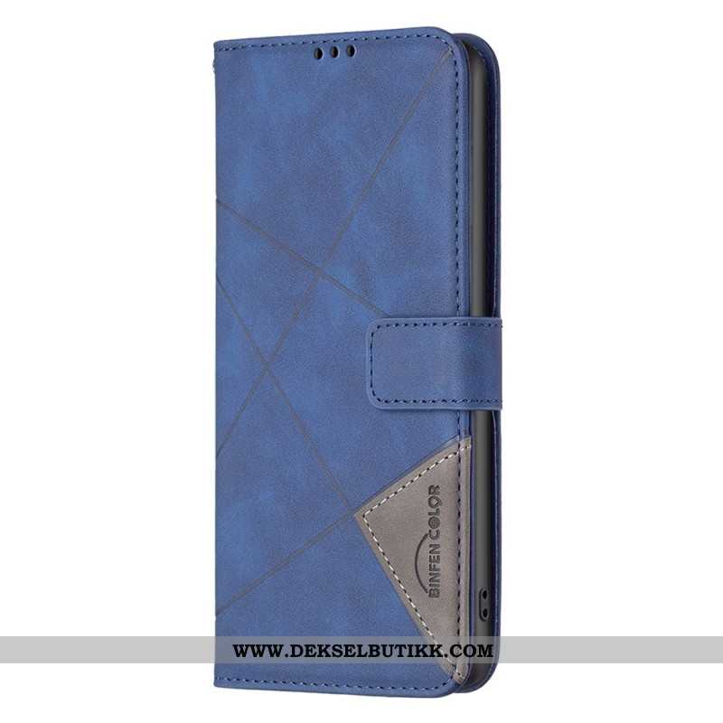 Folio Deksel Til Samsung Galaxy S25 5g Edge Geometrisk Mønster Binfen-farge