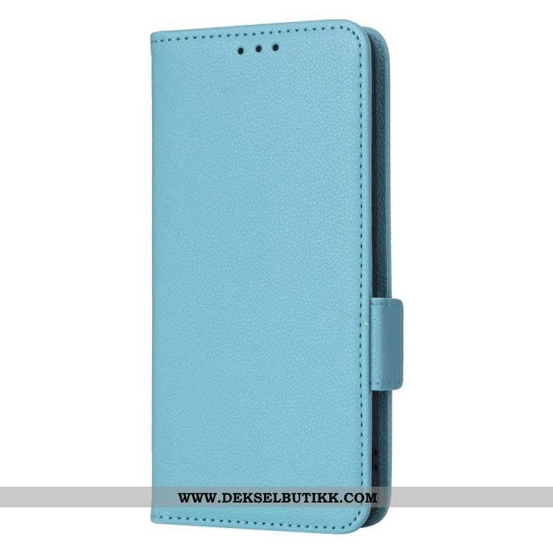 Folio Deksel Til Samsung Galaxy S25 5g Edge Imitert Skinn Med Stropp