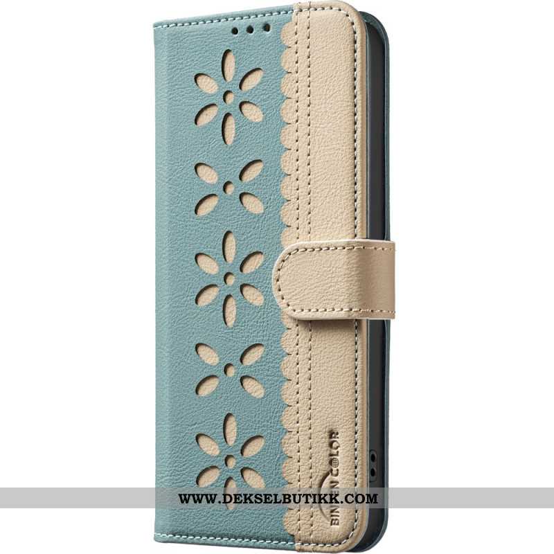 Folio Deksel Til Samsung Galaxy S25 Fe Blomsterprint Binfen-farge