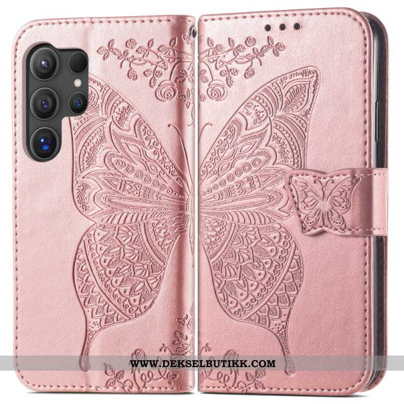 Folio Deksel Til Samsung Galaxy S25 Ultra 5g Barokk Sommerfugl