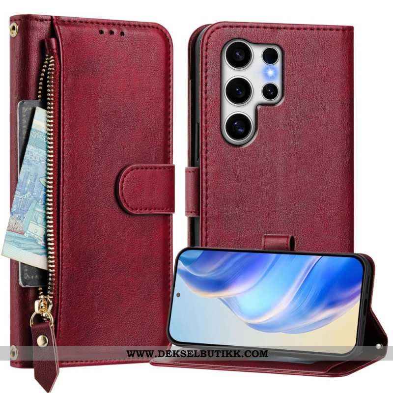 Folio Deksel Til Samsung Galaxy S25 Ultra 5g Myntpung Og Stativ