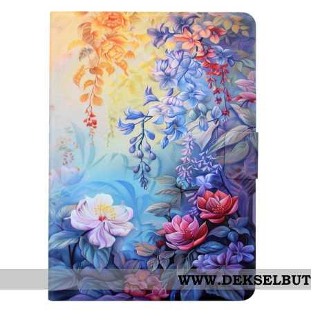 Folio Deksel Til Samsung Galaxy Tab S11 Blomstermaleri