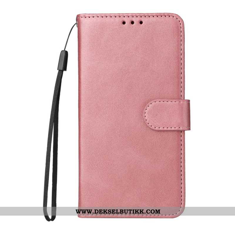 Folio Deksel Til Sony Xperia 1 Vii Ensfarget Fuskeskinn