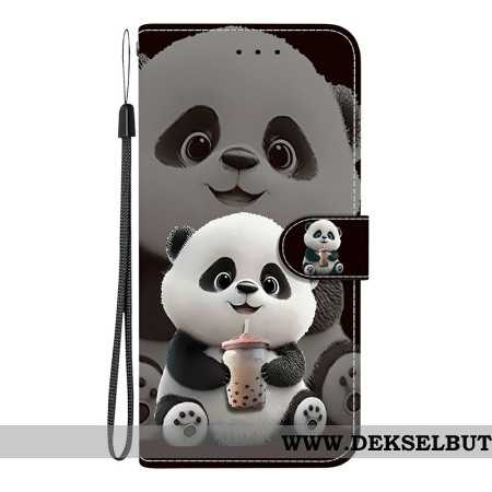 Folio Deksel Til Sony Xperia 10 Vii Panda Med Tåteflaske