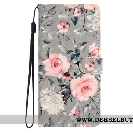 Folio Deksel Til Xiaomi 15 3d-blomster