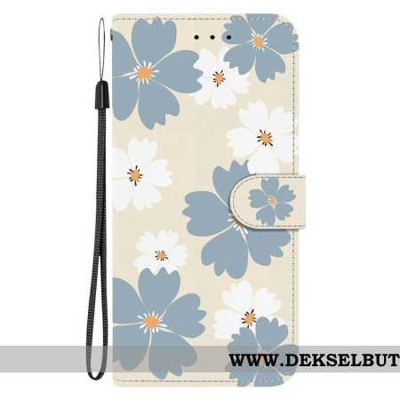 Folio Deksel Til Xiaomi 15t Blå Og Hvite Tusenfryd