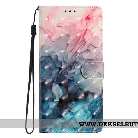 Folio Deksel Til Xiaomi 15t Pro Rosa Og Blå Marmor