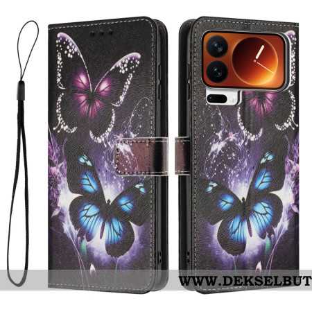 Folio Deksel Til Xiaomi 17 Pro Max To Sommerfugler