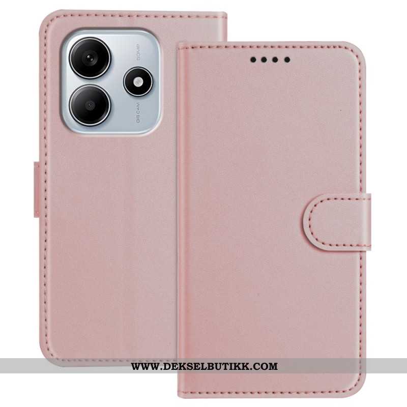 Folio Deksel Til Xiaomi Redmi Note 14 4g Stropp I Kunstskinn