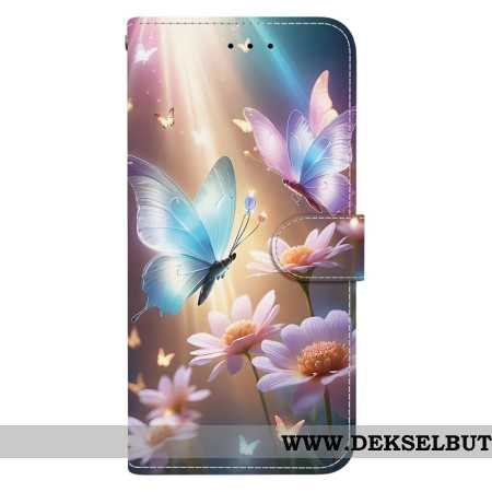 Folio Deksel Til Xiaomi Redmi Note 14s Sommerfugler I Lyset