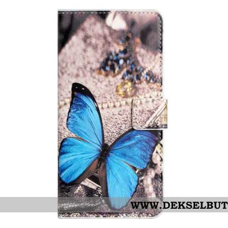 Folio Deksel Til Xiaomi Redmi Note 15 Pro 5g Blå Sommerfugl