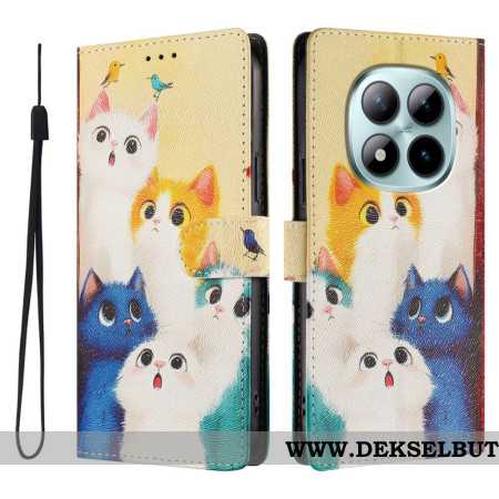 Folio Deksel Til Xiaomi Redmi Note 15 Pro Plus 5g Fargerike Katter
