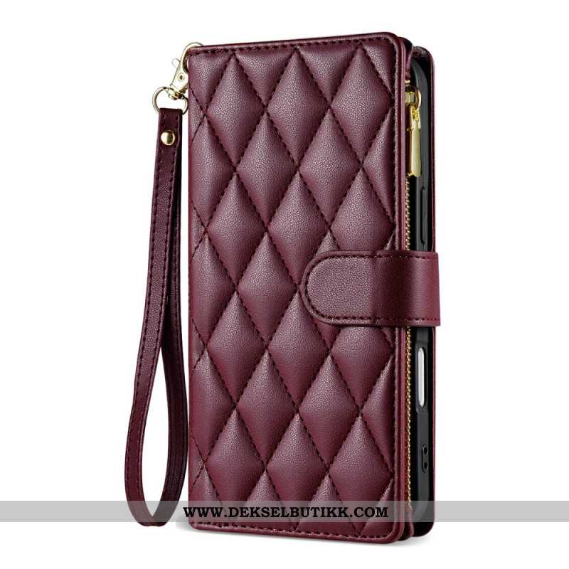 Folio Deksel Til iPhone Air Vattert Med Snor Og Skulderstropp