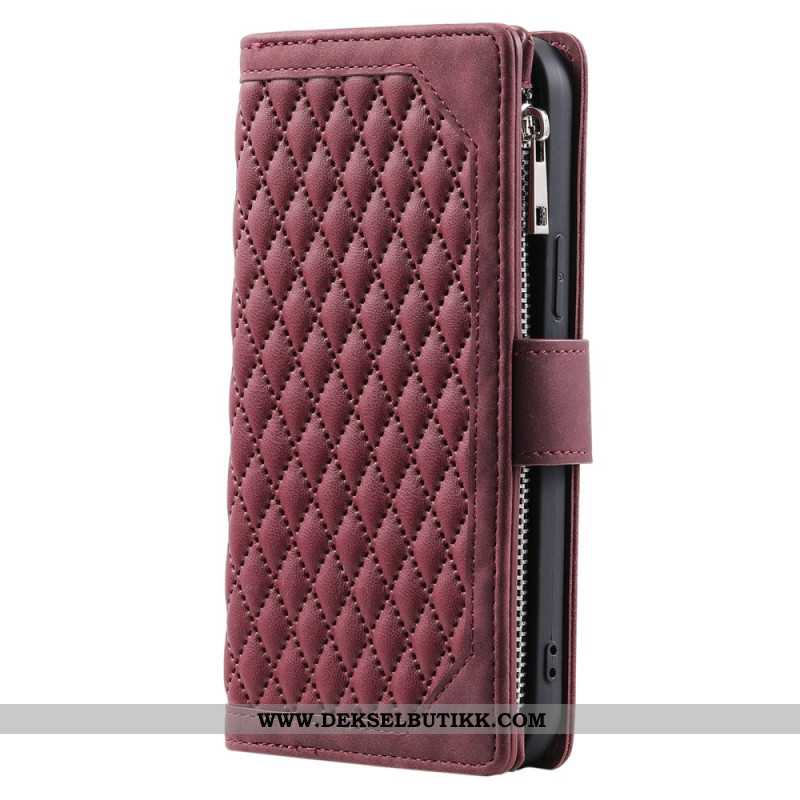 Folio Deksel Xiaomi 15 Pro Multifunksjonell Quiltet Lommebok