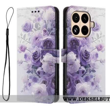 Folio Deksel Xiaomi 15t Pro Lilla Roser Beskyttelse Deksel