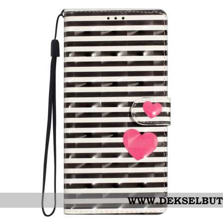 Folio Deksel Xiaomi 15t Pro Striper Og Hjerte