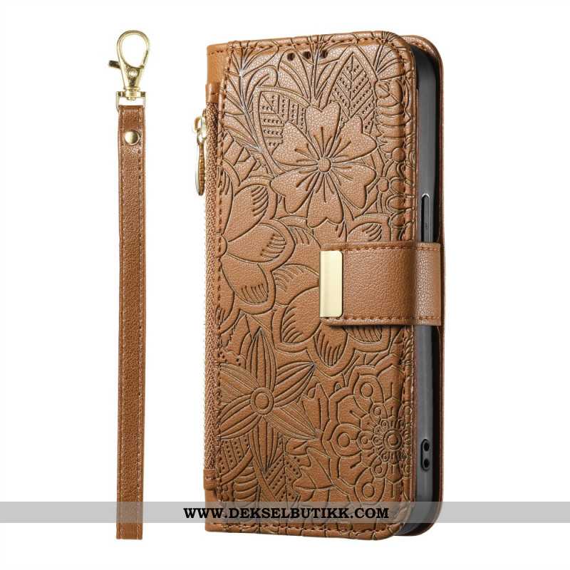 Folio Deksel Xiaomi 17 Pro Blomster- Og Bladmønster Beskyttelse Deksel