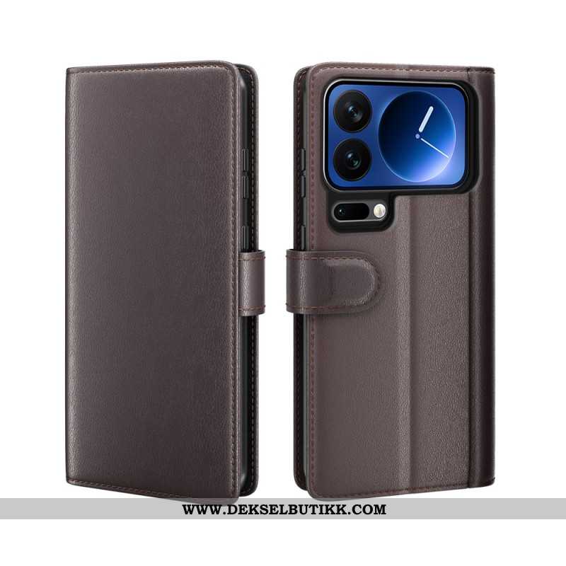 Folio Deksel Xiaomi 17 Pro Ekte Skinn Beskyttelse Deksel