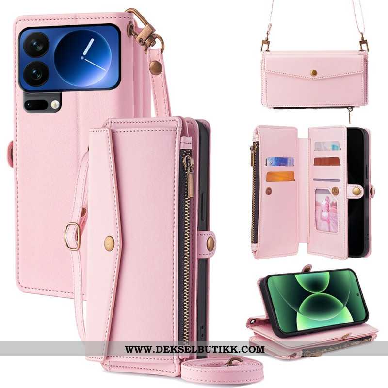 Folio Deksel Xiaomi 17 Pro Lommebok Med Skulderstropp Beskyttelse Deksel