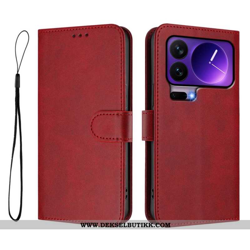 Folio Deksel Xiaomi 17 Pro Rfid-blokkerende Læreffekt Beskyttelse Deksel