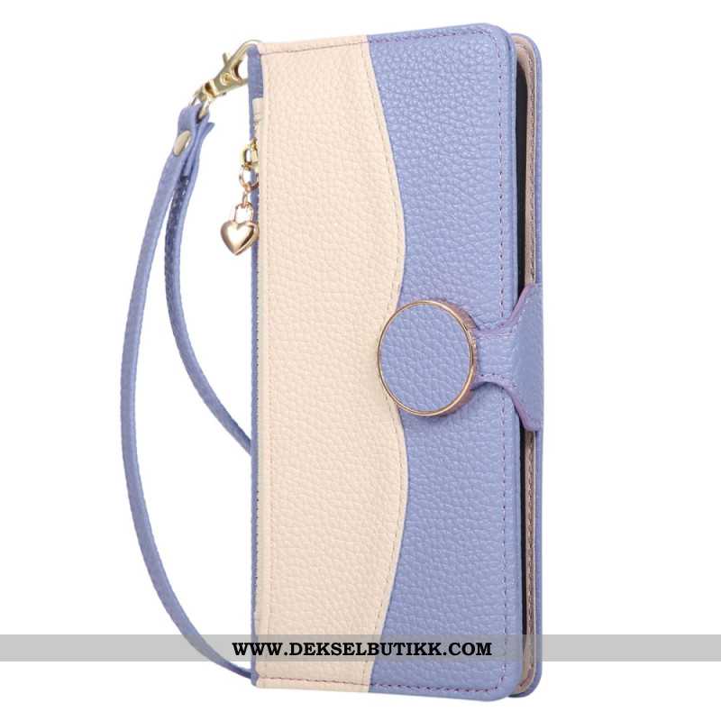 Folio Deksel Xiaomi 17 Tofarget Lommebok Med Håndleddsstropp Beskyttelse Deksel