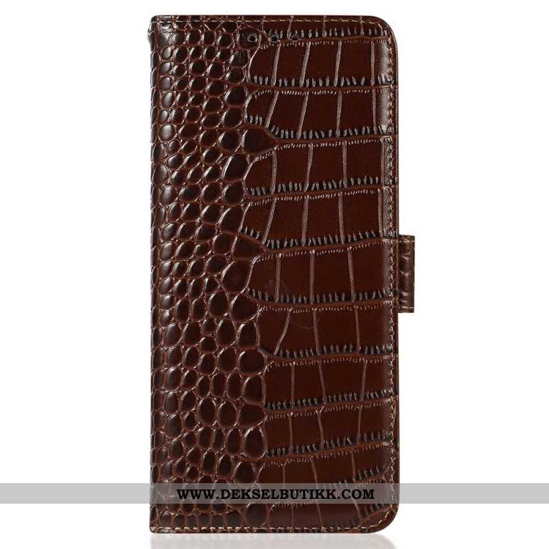 Folio Deksel Xiaomi Redmi Note 14 5g Krokodille-effekt Skinn Beskyttelse Deksel