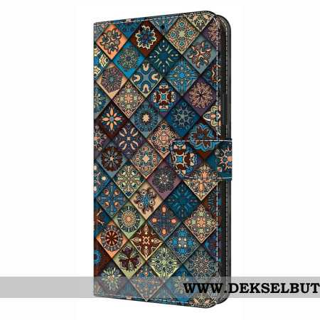 Folio Deksel Xiaomi Redmi Note 14 Pro 4g Blått Blomstermønster