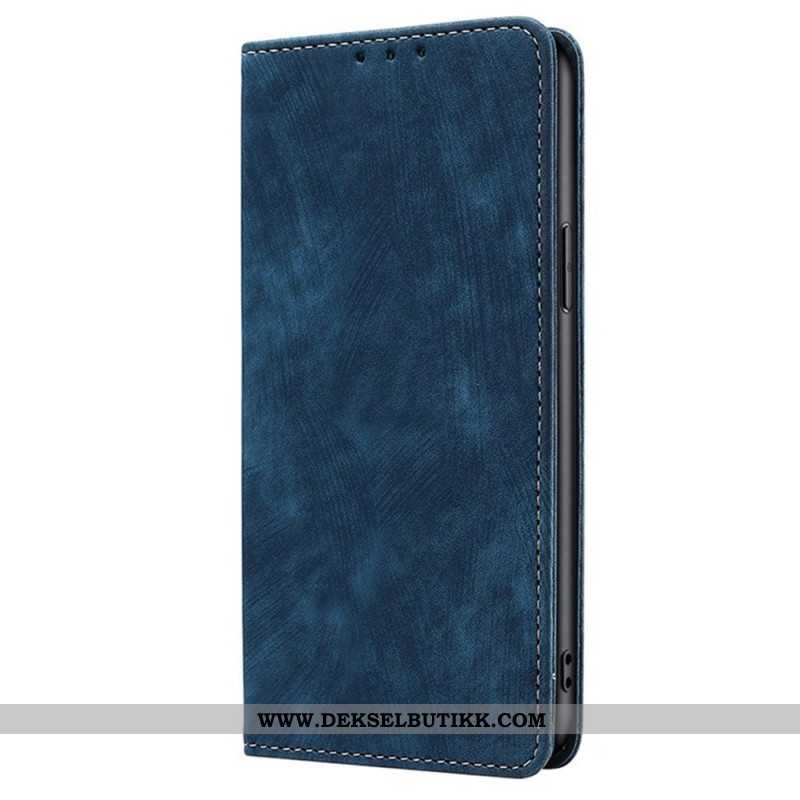 Folio Deksel Xiaomi Redmi Note 14 Pro 4g Rfid-lommebok Med Semsket Skinn-effekt