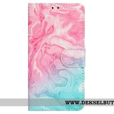 Folio Deksel Xiaomi Redmi Note 14 Pro 4g Rosa Og Grønn Marmor
