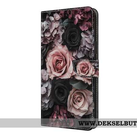 Folio Deksel Xiaomi Redmi Note 14 Pro 4g Rosedekor Beskyttelse Deksel