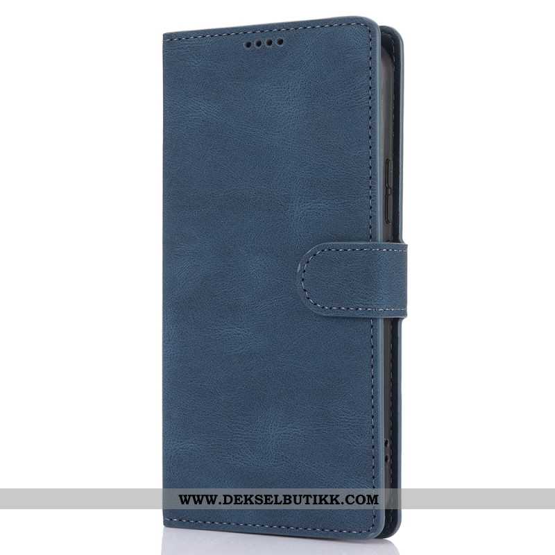 Folio Deksel Xiaomi Redmi Note 14 Pro 4g Semsket Skinneffekt Med Stropp Beskyttelse Deksel