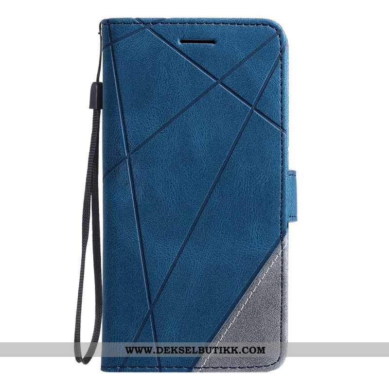 Folio Deksel Xiaomi Redmi Note 14 Pro 4g Tofarget Med Striper Beskyttelse Deksel