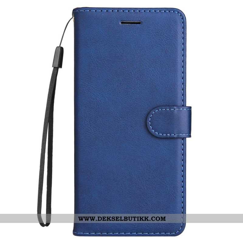 Folio Deksel Xiaomi Redmi Note 14 Pro 5g Ensfarget Kunstskinn Beskyttelse Deksel