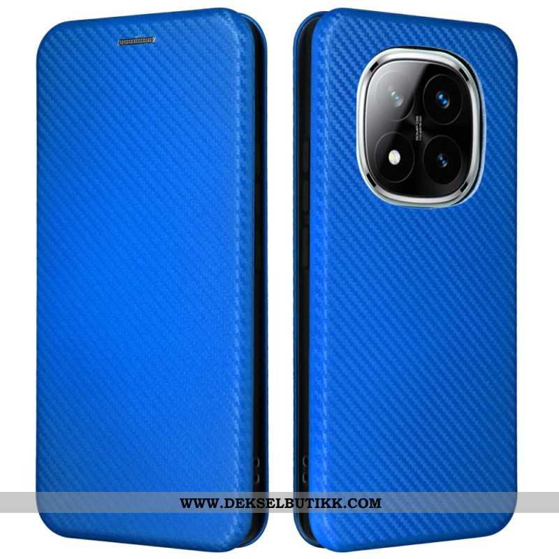 Folio Deksel Xiaomi Redmi Note 14 Pro 5g Karbonfiber Fiber Beskyttelse Deksel