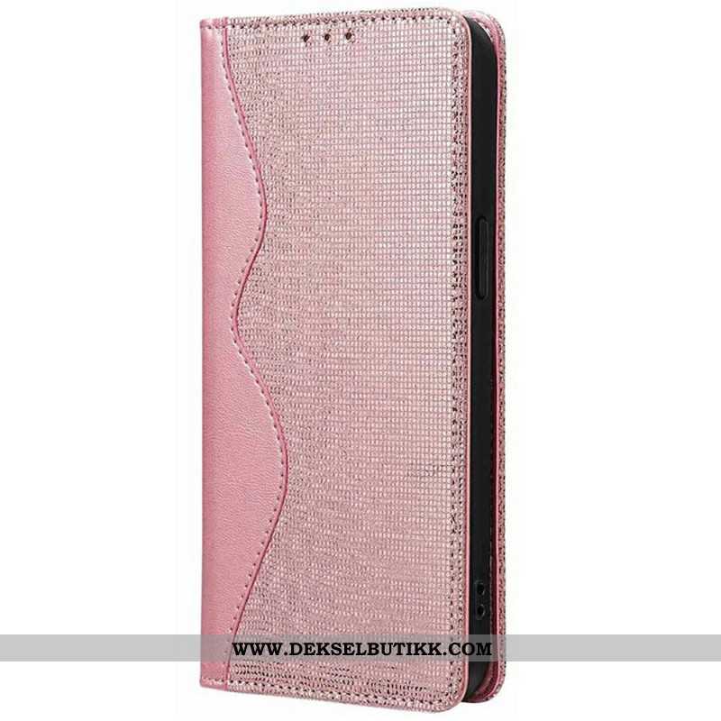 Folio Deksel Xiaomi Redmi Note 14 Pro 5g Rfid-beskyttelse Bølget Design