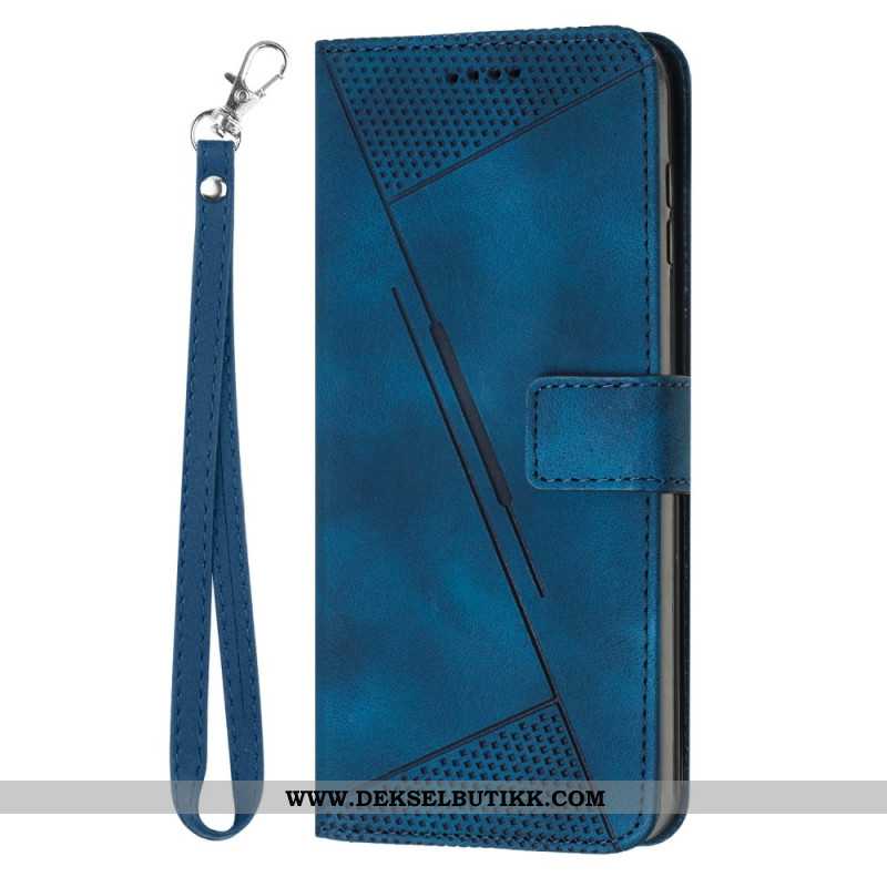 Folio Deksel Xiaomi Redmi Note 14 Pro 5g Stripete Semsket Skinneffekt Beskyttelse Deksel