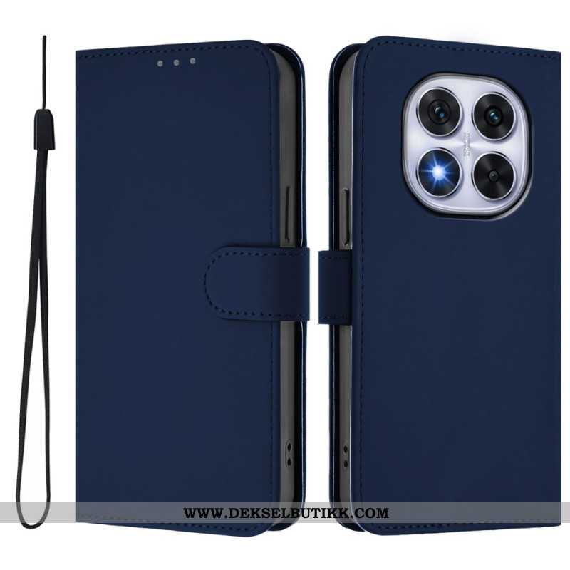 Folio Deksel Xiaomi Redmi Note 14 Pro Plus 5g Ensfarget Skinnstil