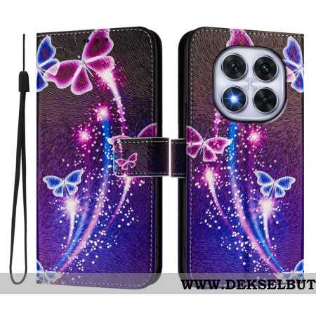 Folio Deksel Xiaomi Redmi Note 14 Pro Plus 5g Festlig Sommerfuglmønster Beskyttelse Deksel