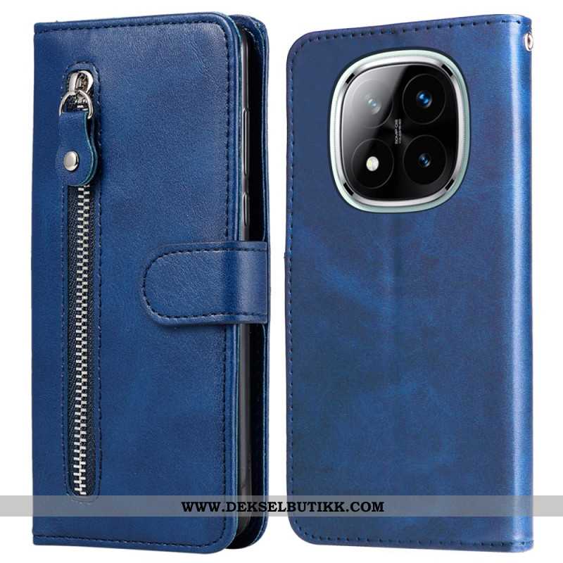 Folio Deksel Xiaomi Redmi Note 14 Pro Plus 5g Glidelåslomme Beskyttelse Deksel