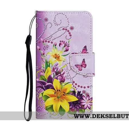 Folio Deksel Xiaomi Redmi Note 14 Pro Plus 5g Gule Blomster